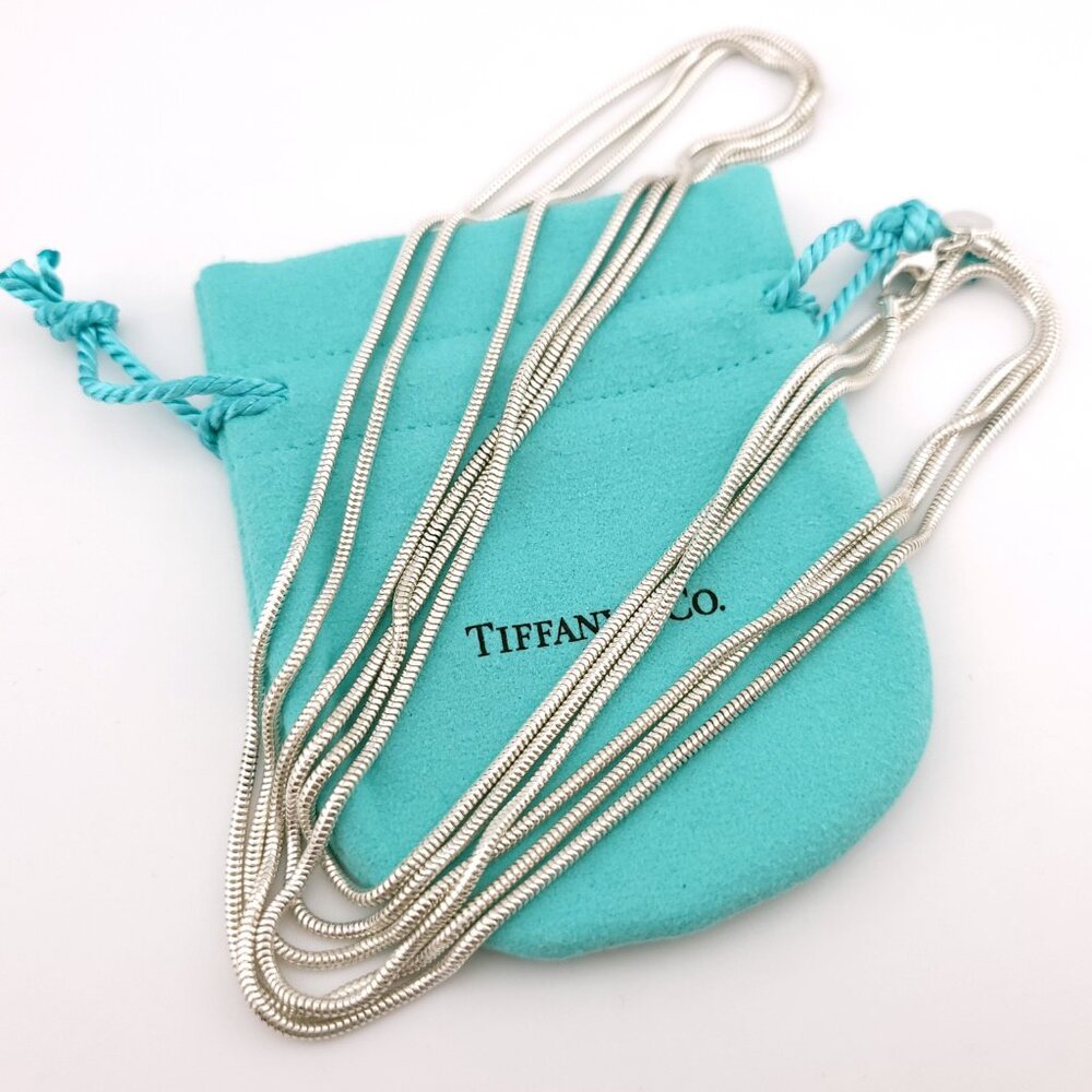 Super Rare Tiffany & Co. Sterling Silver 2"mm Snake Chain 72' Inch Necklace